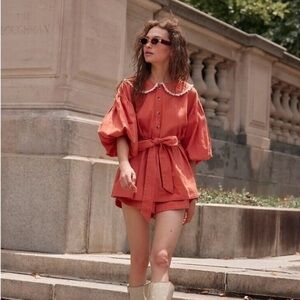 Free People Porto Top & Shorts Set XS